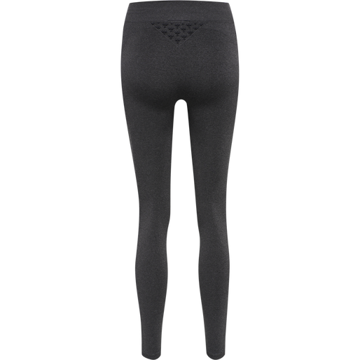 hmlCI SEAMLESS MID WAIST TIGHTS, BLACK MELANGE, packshot