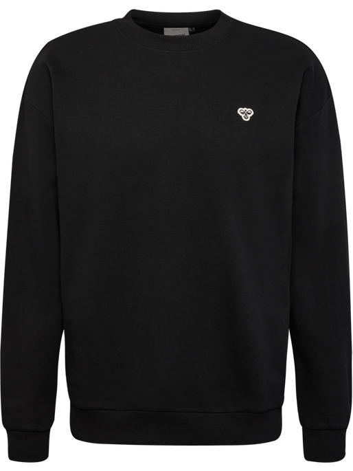 hmlLOOSE CREWNECK BEE, BLACK hmlLOOSE CREWNECK BEE, BLACK, packshot