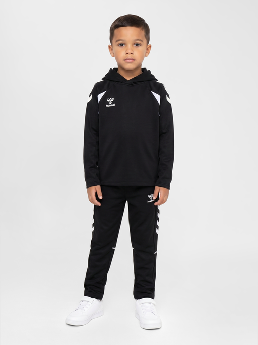 hmlCORE 2.0 HOODIE KIDS, BLACK/WHITE, model