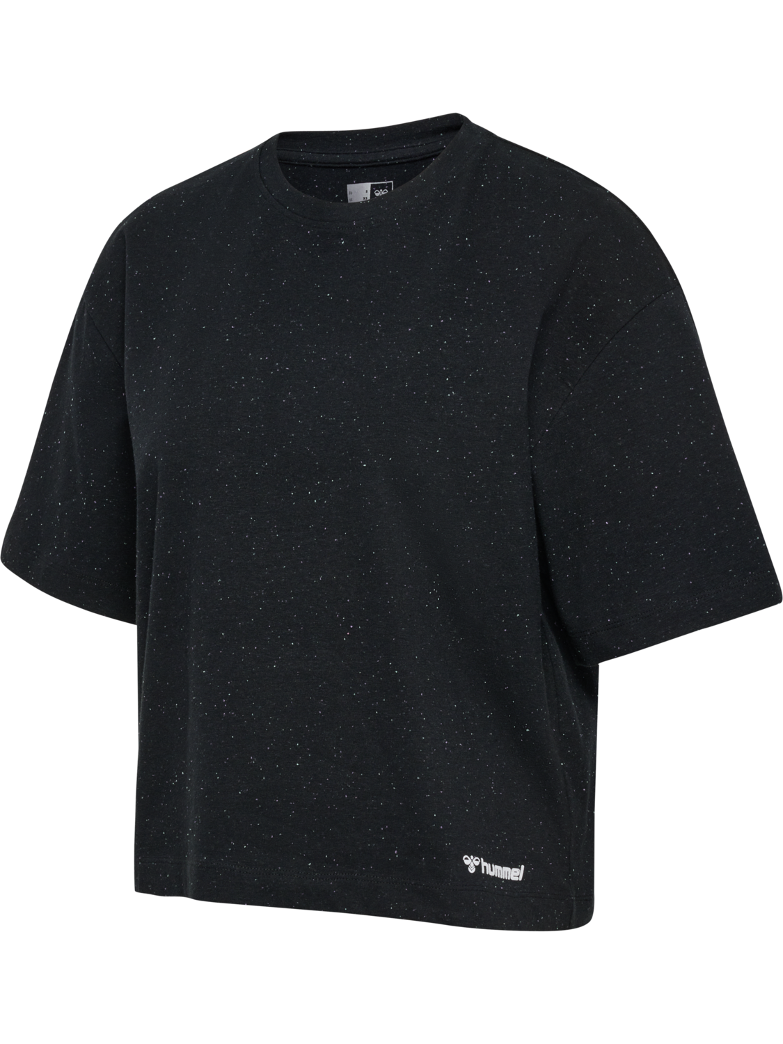hmlMT ULTRA BOXY SHORT T-SHIRT, BLACK/MULTI COLOUR MELANGE, packshot