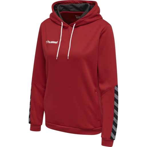 hmlAUTHENTIC POLY HOODIE WOMAN, TRUE RED, packshot