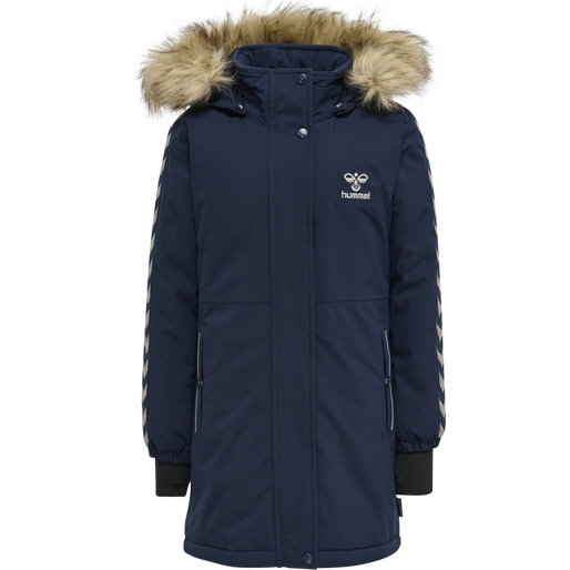 hmlLEAF TEX COAT, BLACK IRIS, packshot