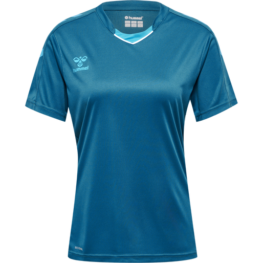 hmlCORE XK POLY JERSEY S/S WOMAN, BLUE CORAL, packshot