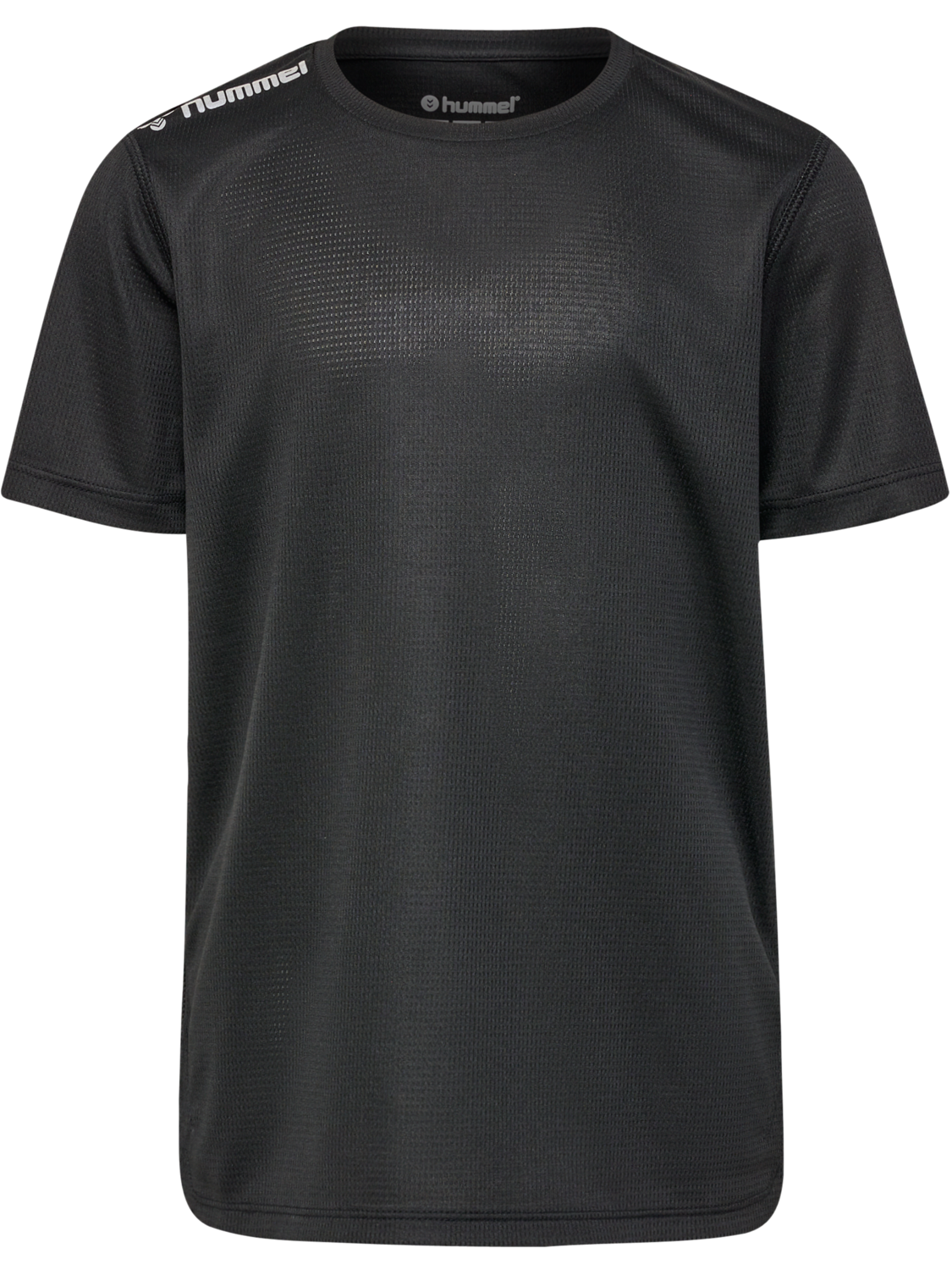 hmlRUN JERSEY S/S KIDS, BLACK, packshot