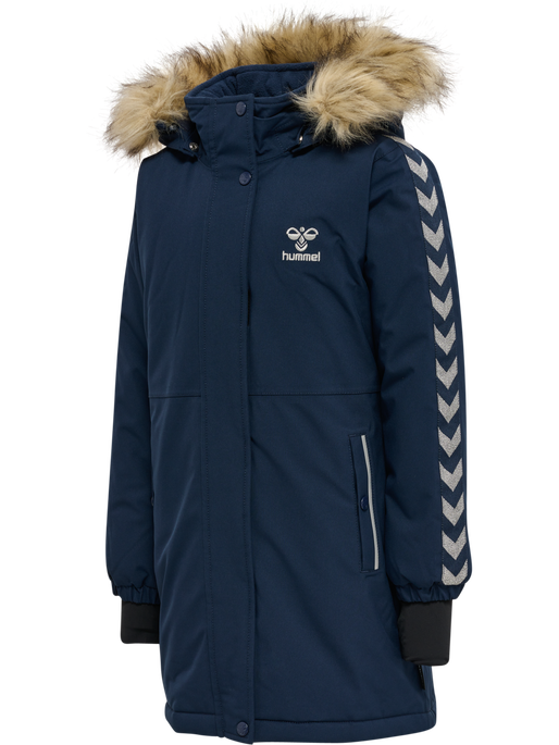 hmlLEAF TEX COAT, BLACK IRIS hmlLEAF TEX COAT, BLACK IRIS, packshot