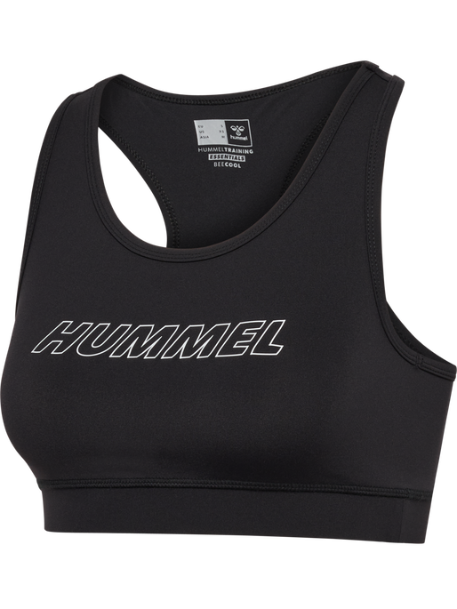 hmlTE FUNDAMENTAL SPORTS BRA, BLACK/WHITE, packshot