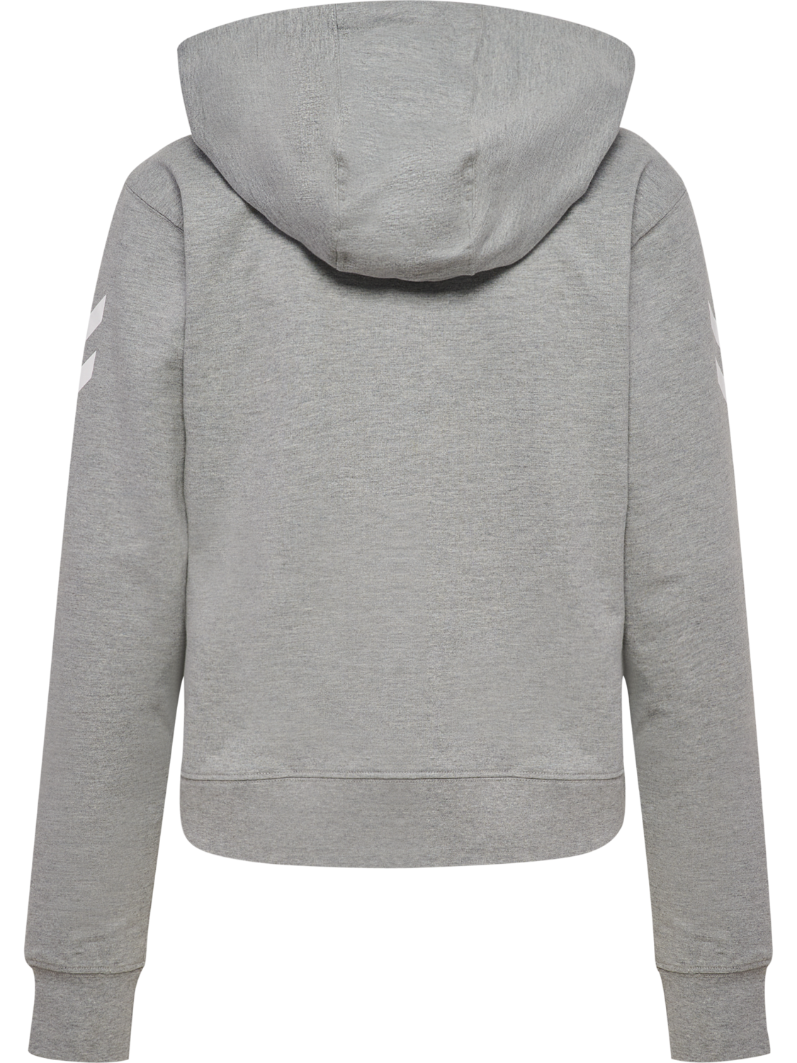 hmlGO 2.0 CHEVRON ZIP HOODIE WOMAN, GREY MELANGE, packshot