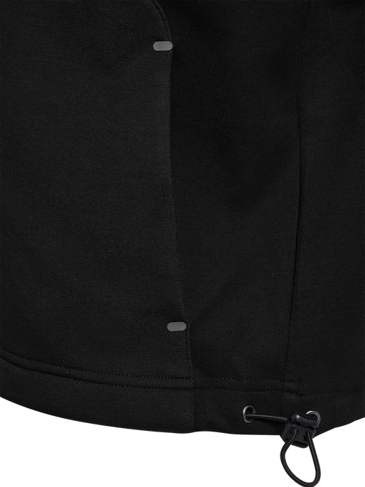 hmlTECH FLEECE WOMEN BOXY HALF ZIP, BLACK, packshot