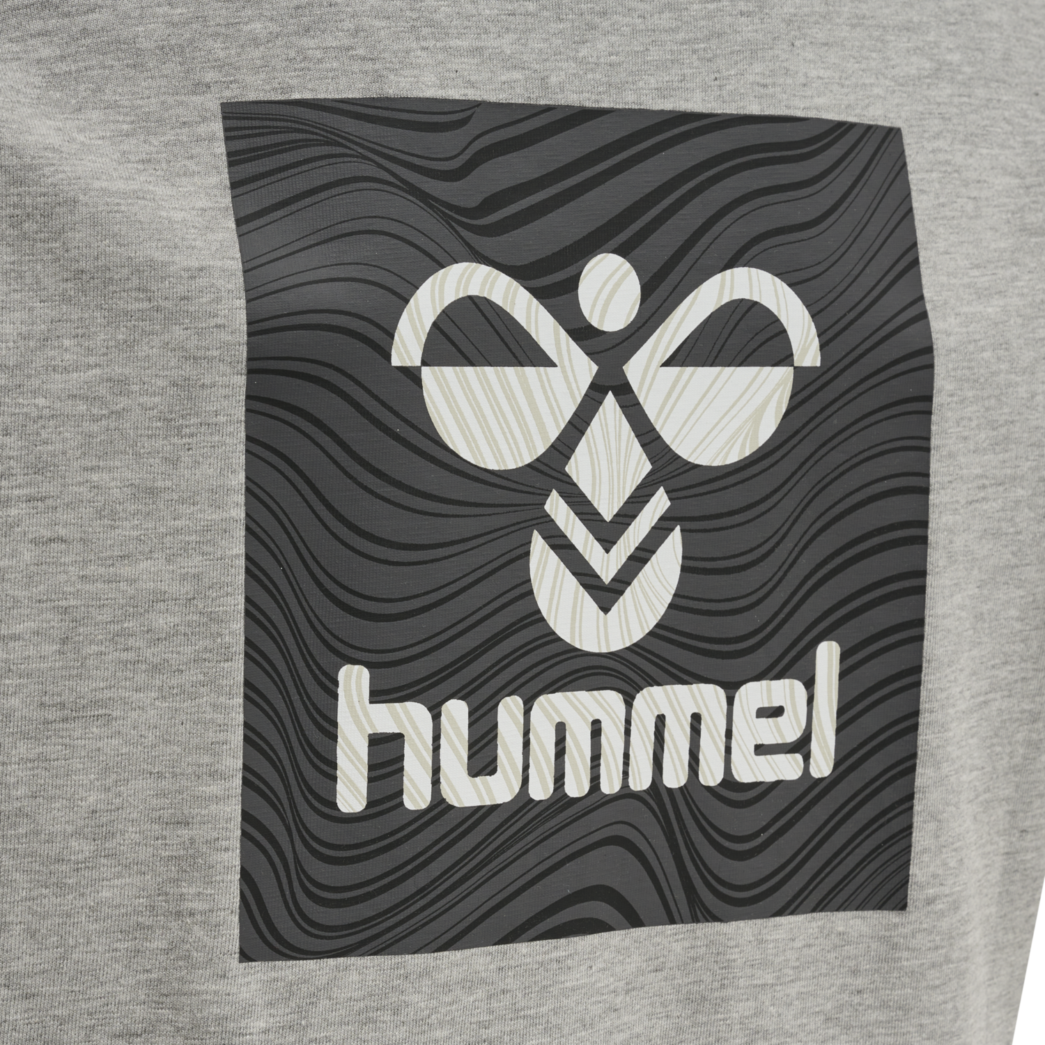 hmlOFFGRID TEE S/S KIDS, GREY MELANGE/FORGED IRON, packshot