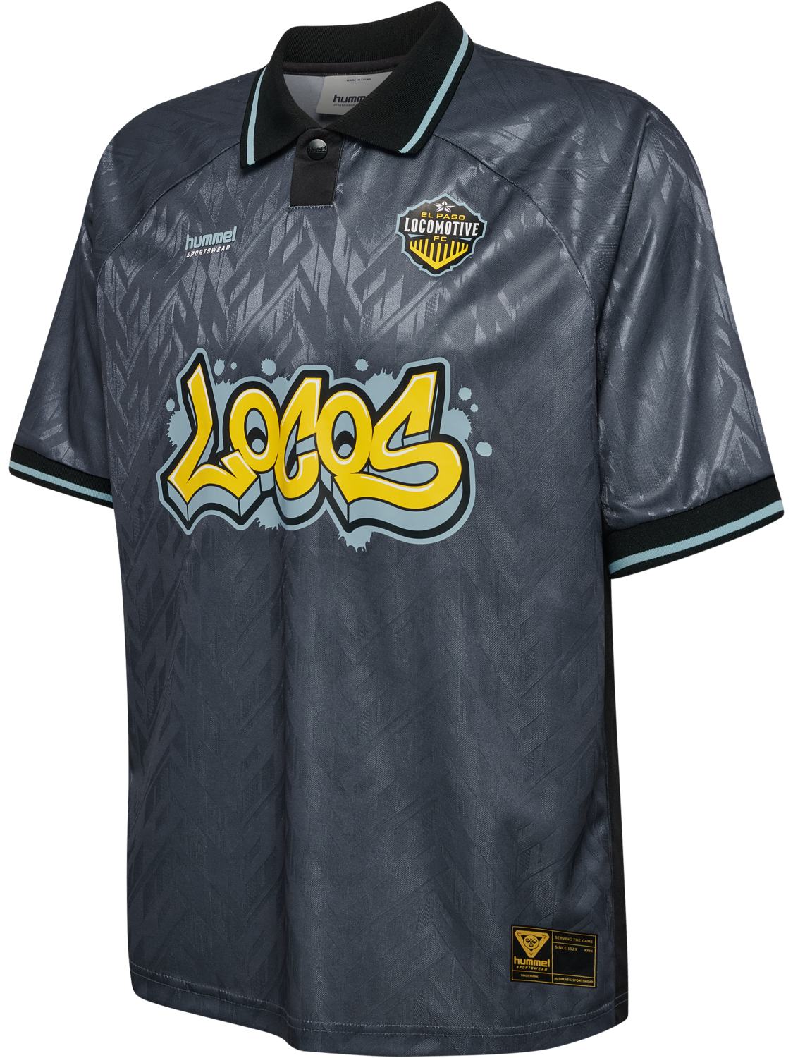 hmlLOOSE SOCCER JERSEY S/S EL PASO, BLACK, packshot