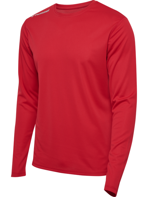 hmlRUN JERSEY L/S, TANGO RED, packshot