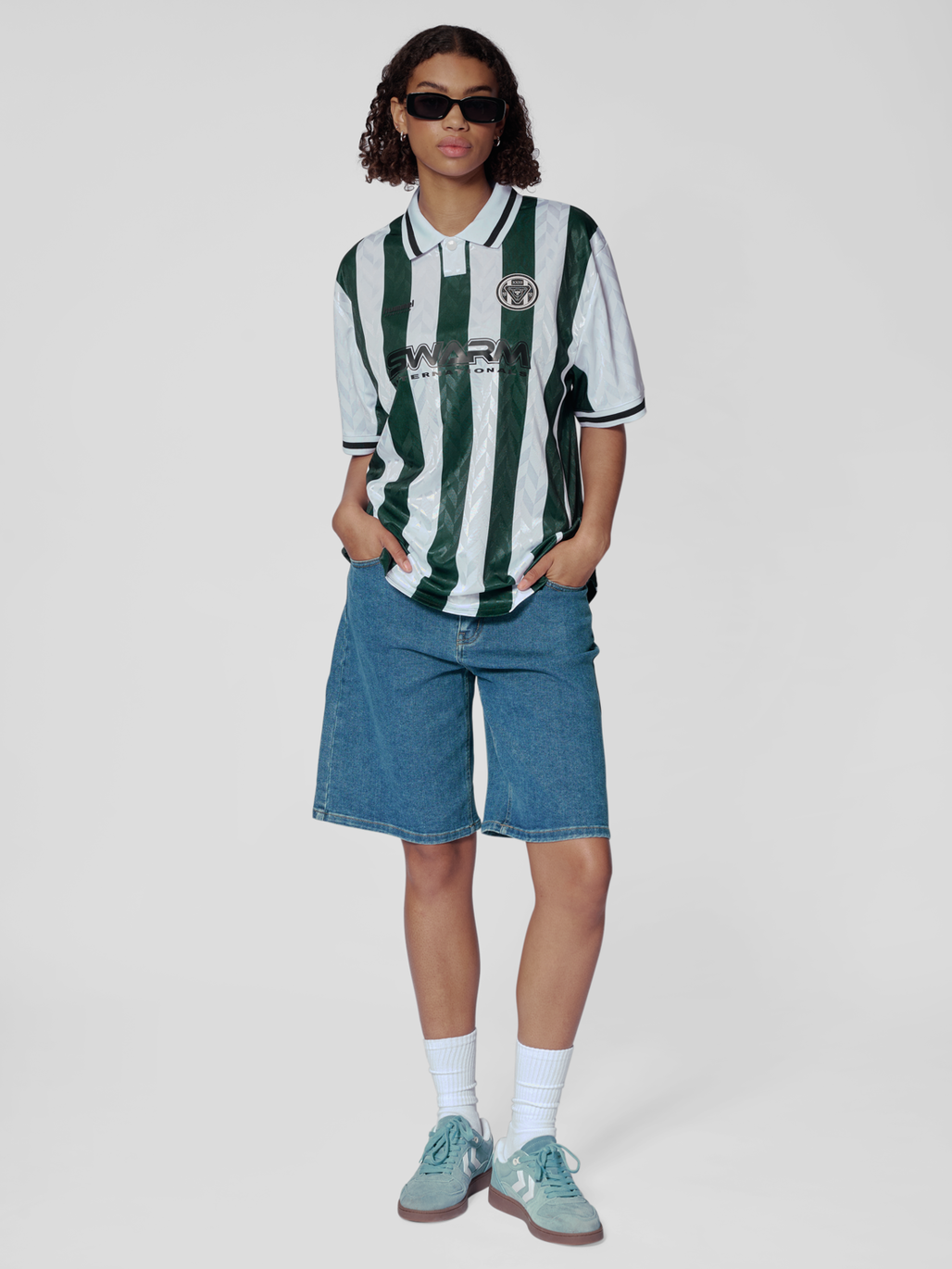 hmlLOOSE FOOTBALL JERSEY S/S, BLANC DE BLANC, model