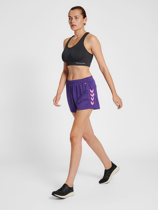 hmlCORE XK POLY SHORTS WOMAN, ACAI, model