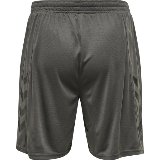 hmlONGRID POLY SHORTS, FORGED IRON/JET BLACK, packshot