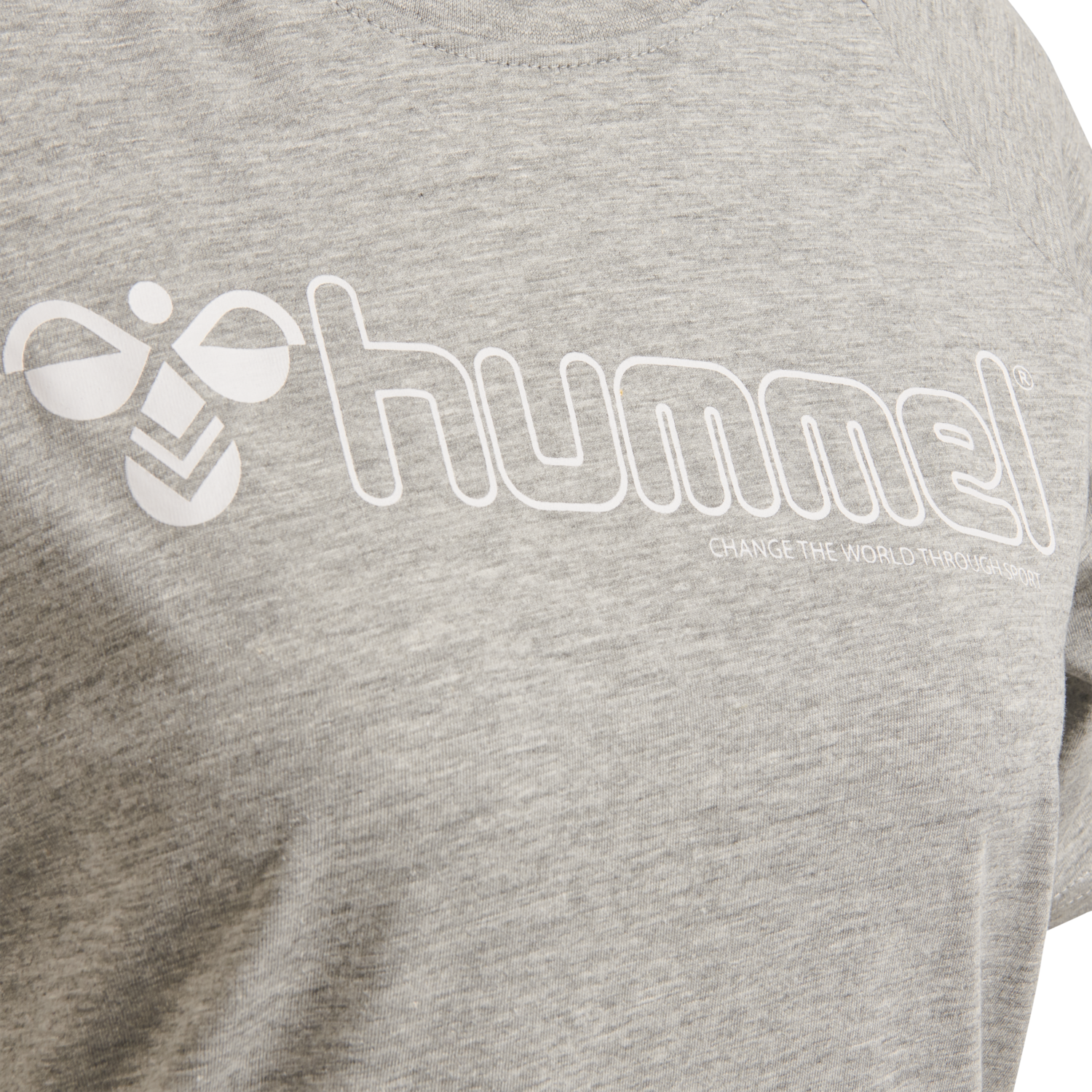 hmlZENIA T-SHIRT S/S, GREY MELANGE, packshot