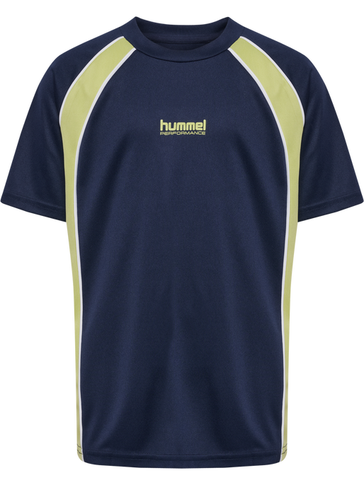 hmlJR GOAL PIPING T-SHIRT S/S, DRESS BLUES, packshot