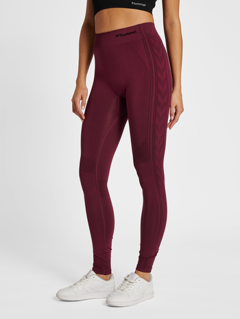 hmlSHAPING SEAMLESS MW TIGHTS, ZINFANDEL, model