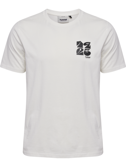 hmlREGULAR GRAPHIC TEE S/S, WHITE/BLACK, packshot