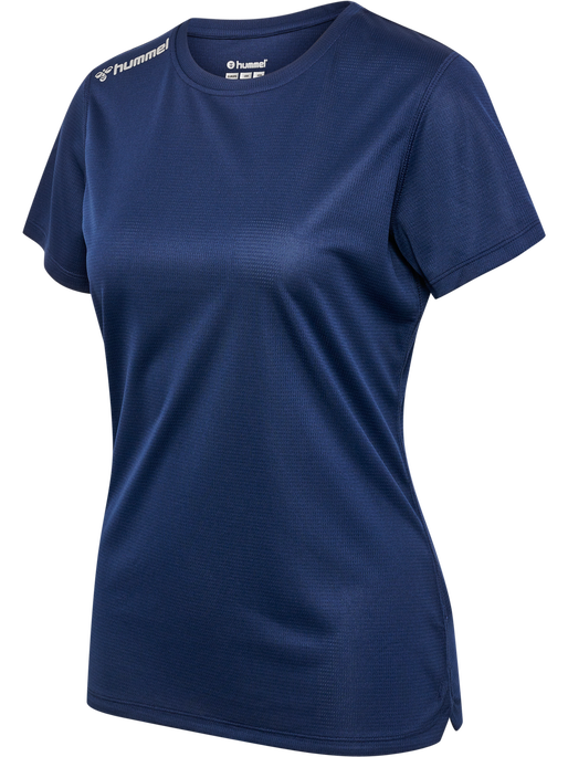 hmlRUN JERSEY S/S WOMAN, BLACK IRIS, packshot