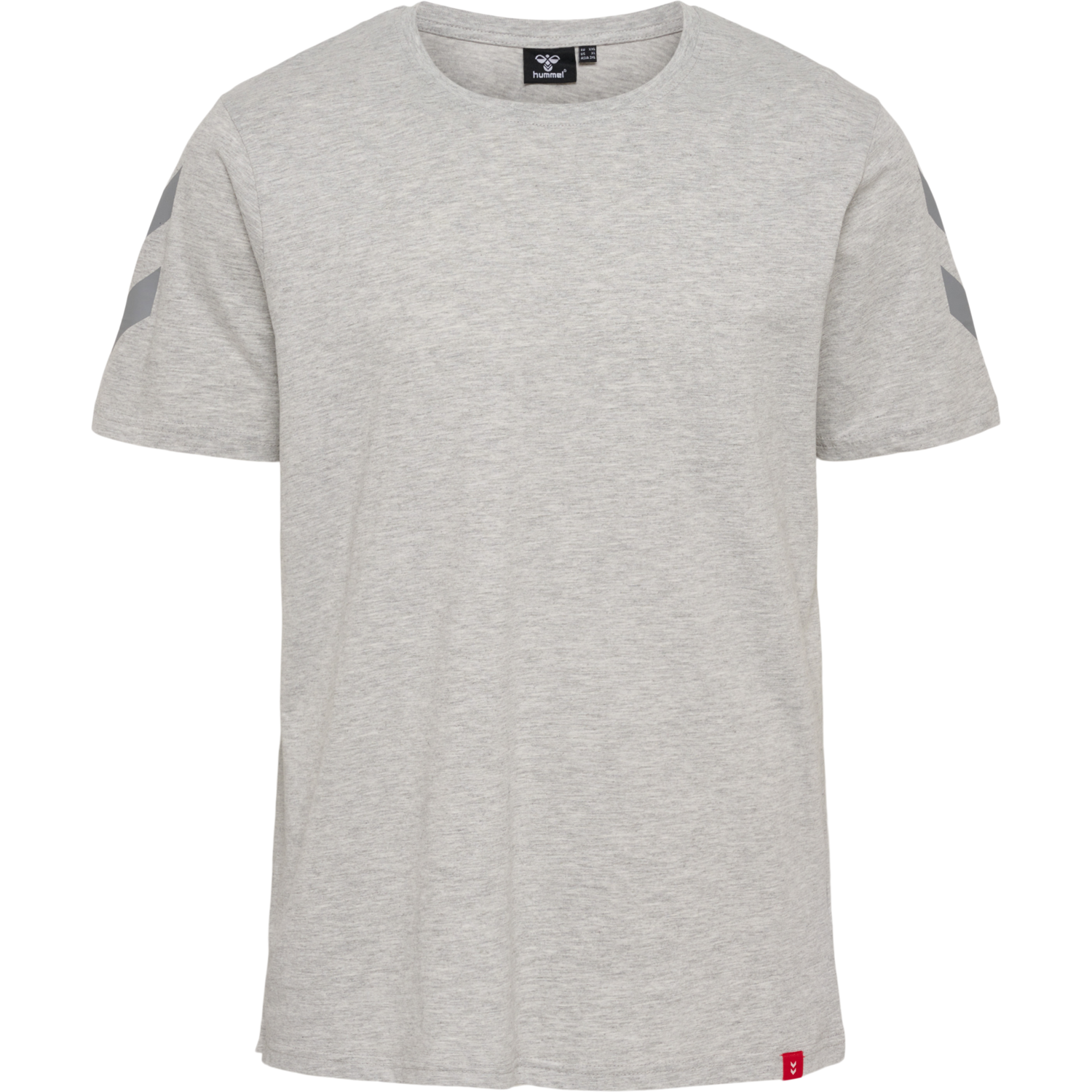 hmlLEGACY CHEVRON T-SHIRT, GREY MELANGE, packshot