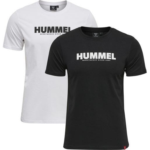 hmlLEGACY 2-PACK T-SHIRT, BLACK/WHITE hmlLEGACY 2-PACK T-SHIRT, BLACK/WHITE, packshot