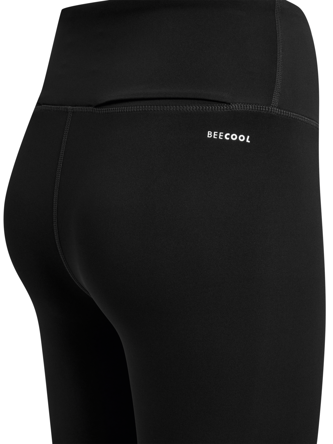 hmlCOURT MID WAIST POCKET TIGHTS W, BLACK, packshot