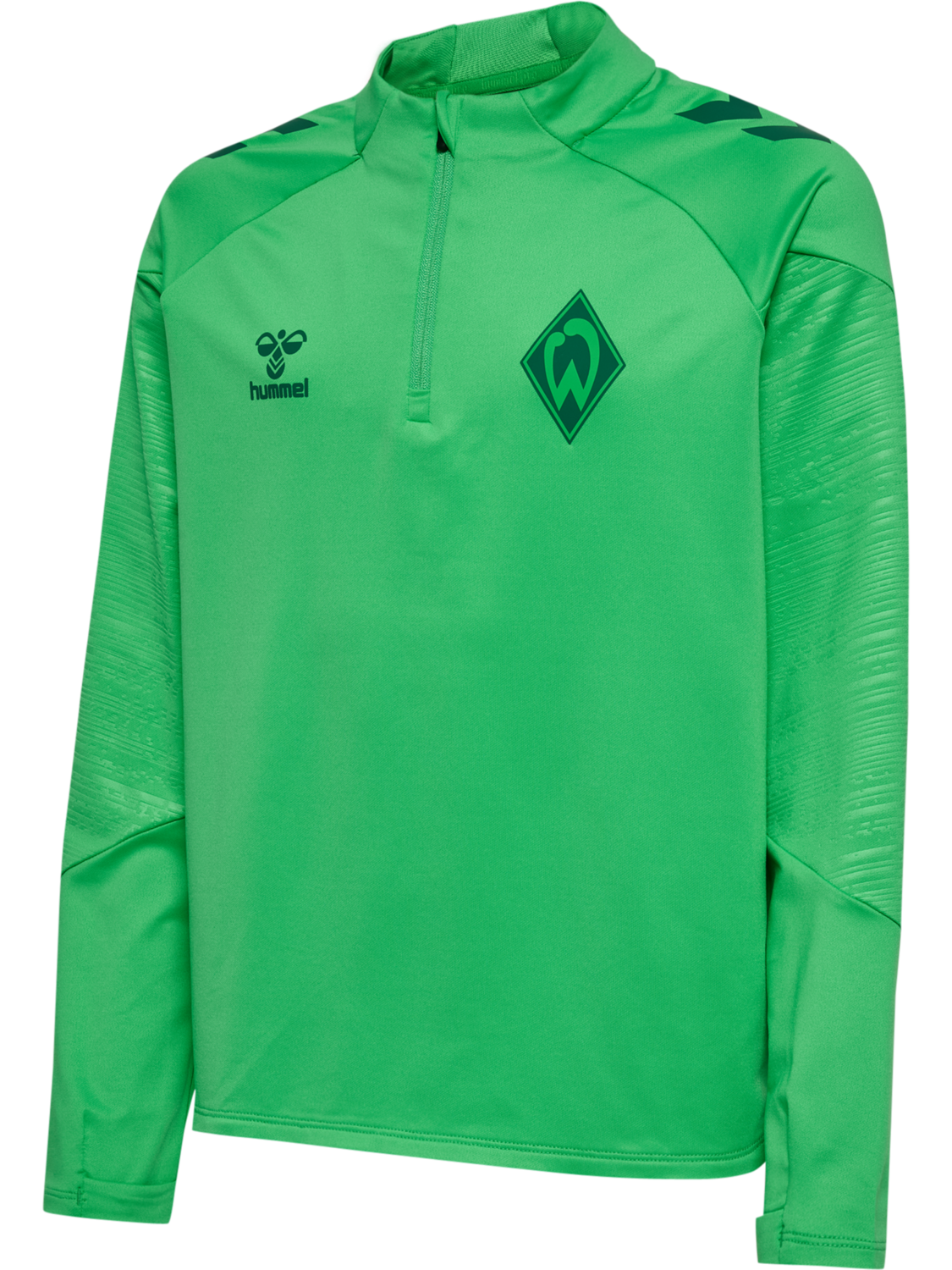 WER 26/27 TR PRO HALF ZIP KIDS, ISLAND GREEN WO SPONSOR, packshot