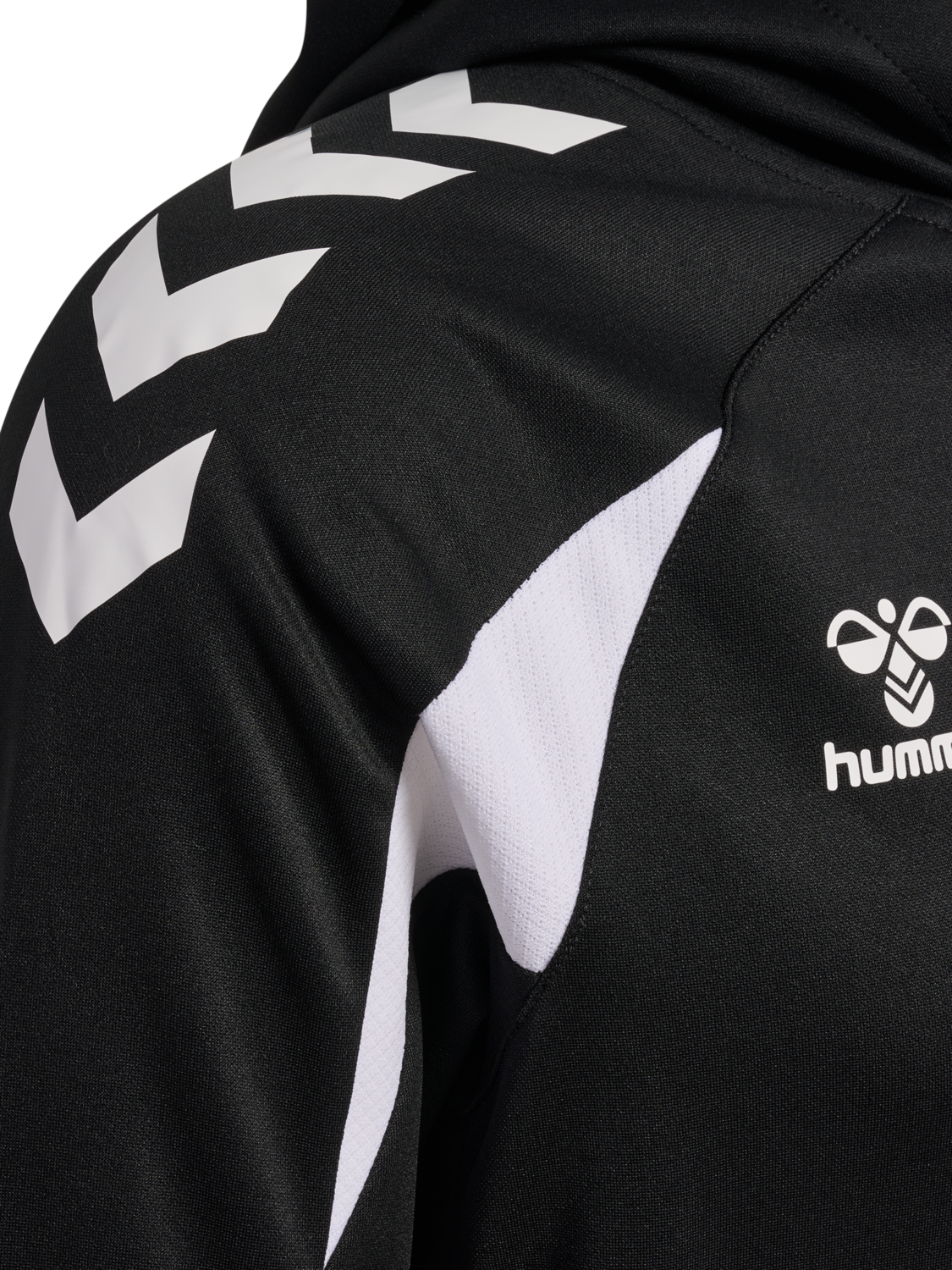 hmlCORE 2.0 HOODIE, BLACK/WHITE, packshot