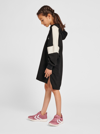 hmlMARLEE HOODIE DRESS, BLACK, model