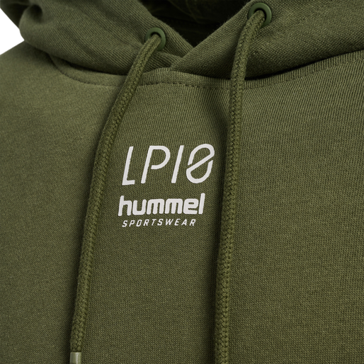 hmlLP10 BOXY SWEAT HOODIE, IVY GREEN, packshot