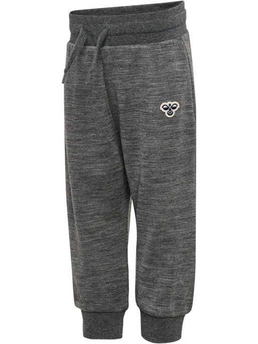 hmlMINI WOOL PANTS BEE, DARK GREY MELANGE, packshot