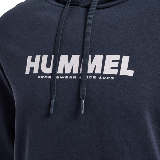 hmlLEGACY LOGO HOODIE, BLUE NIGHTS, packshot