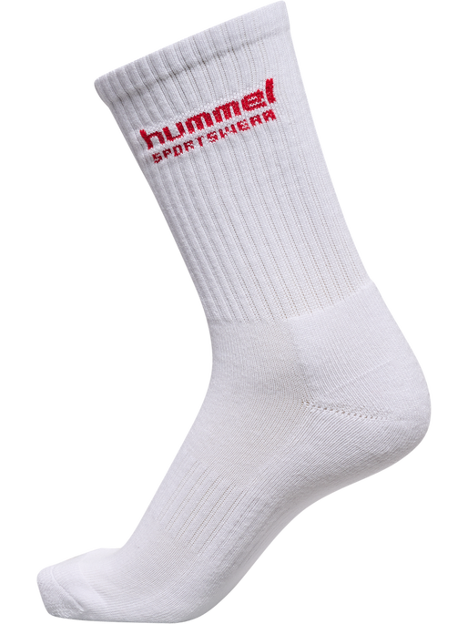 hml3-PACK SOCKS SPORTSWEAR, WHITE/TANGO RED, packshot