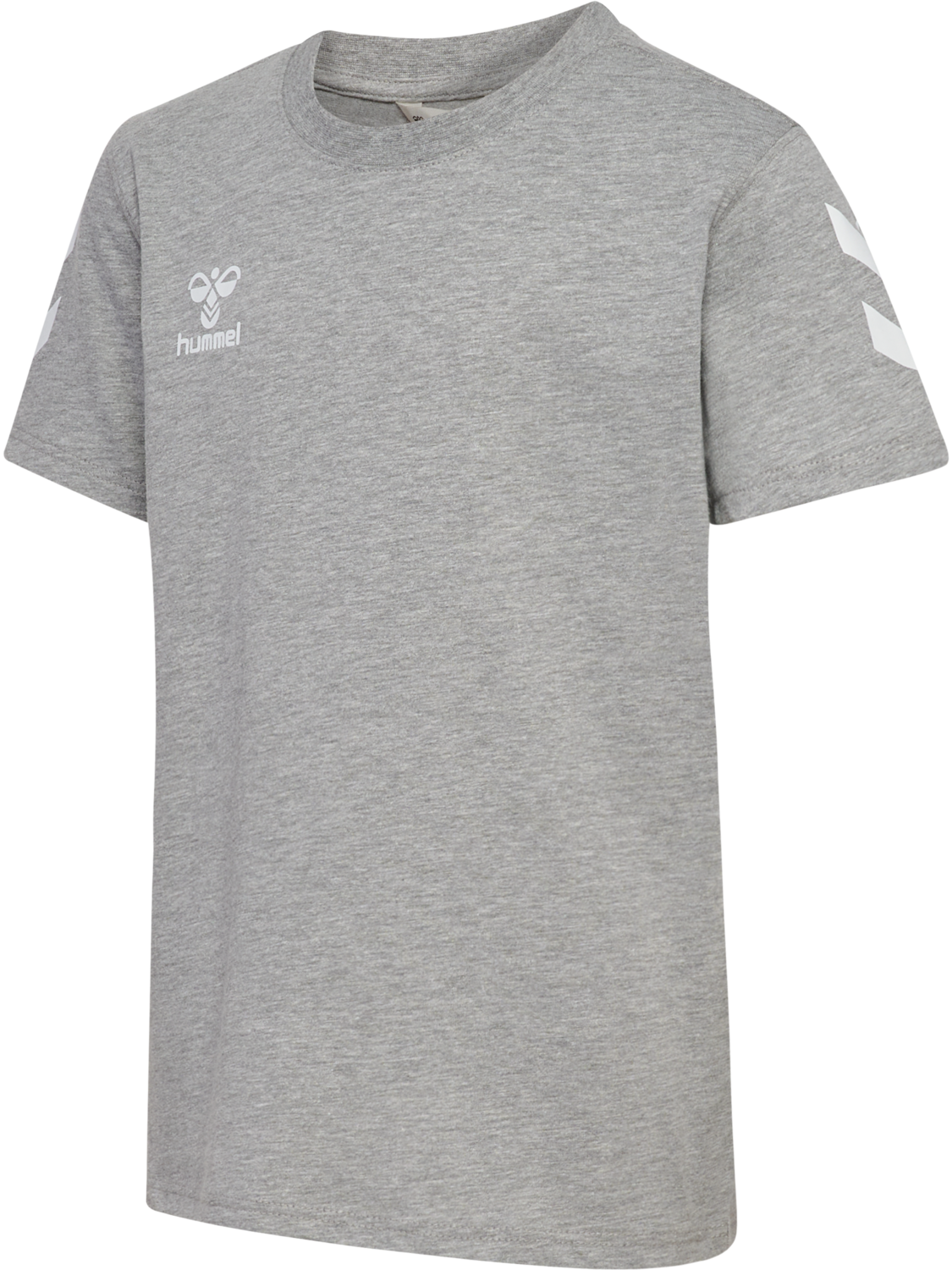 hmlGO 2.0 CHEVRON T-SHIRT S/S KIDS, GREY MELANGE, packshot