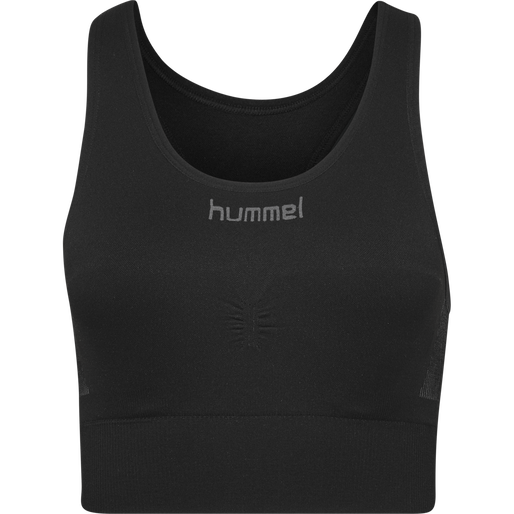 HUMMEL FIRST SEAMLESS BRA WOMAN, BLACK HUMMEL FIRST SEAMLESS BRA WOMAN, BLACK, packshot