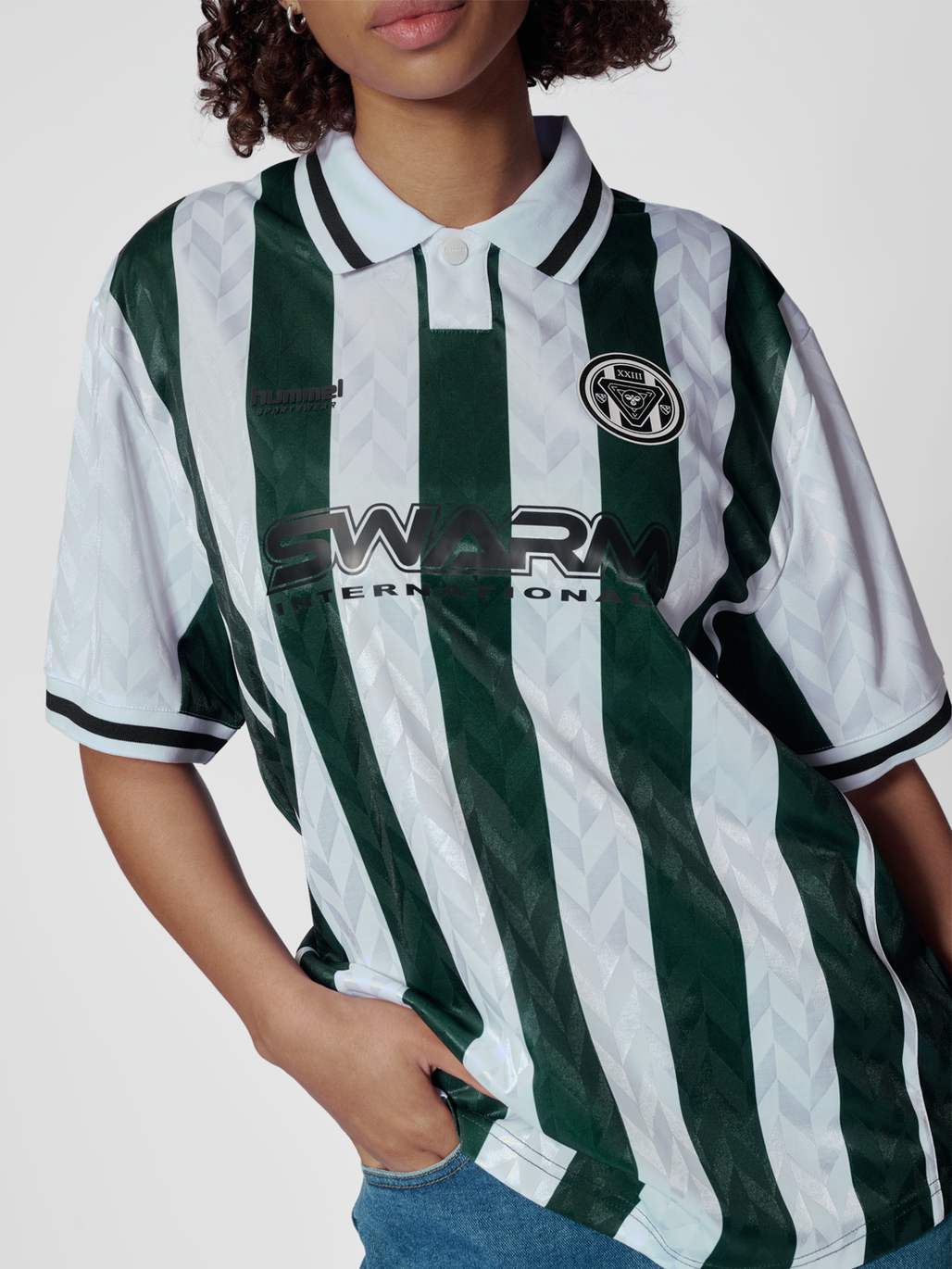 hmlLOOSE FOOTBALL JERSEY S/S, BLANC DE BLANC, model
