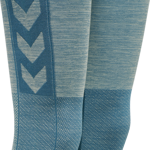 hmlCLEA SEAMLESS MID WAIST TIGHTS, BLUE CORAL/MARSHMALLOW, packshot