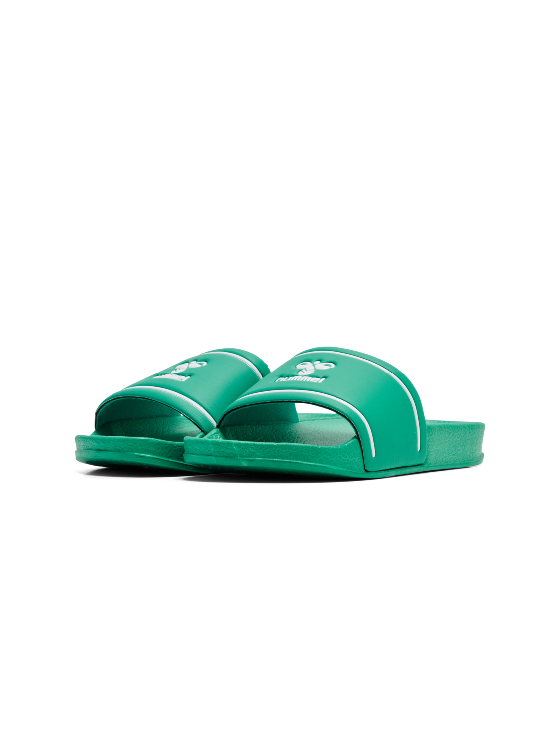 POOL SLIDE JR , GREEN/WHITE, packshot