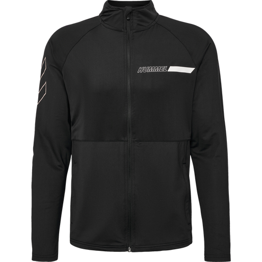 hmlTE STRENGTH TRAINING TRACK TOP, BLACK, packshot