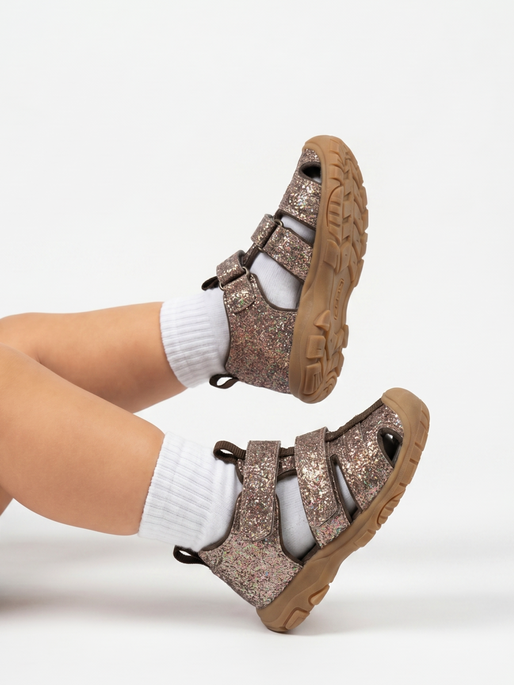 SANDAL VELCRO INFANT, MULTI COLOUR BROWN, model