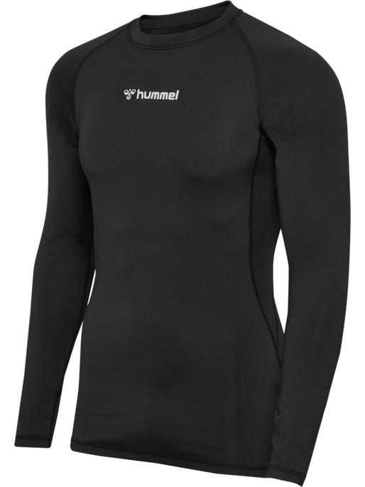 hmlBL PERFORMANCE TEE L/S, BLACK, packshot