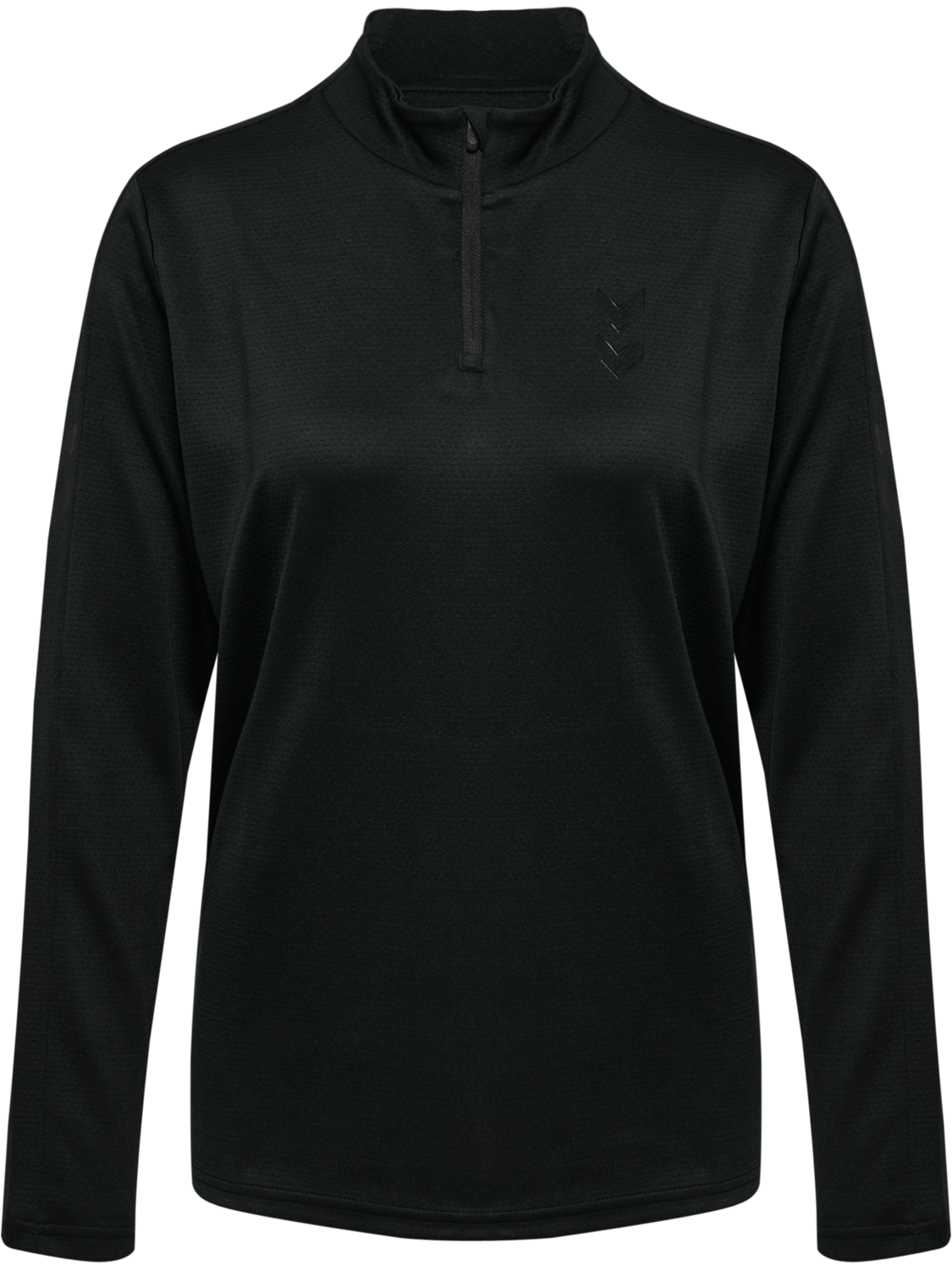 hmlACTIVE PL HALF ZIP WOMAN, BLACK, packshot
