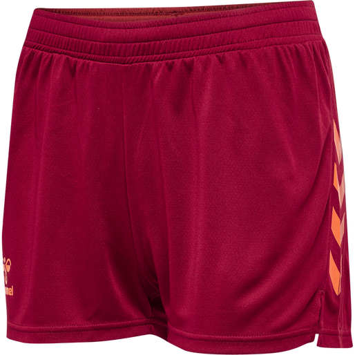 hmlONGRID POLY SHORTS WO, RHUBARB/NASTURTIUM, packshot