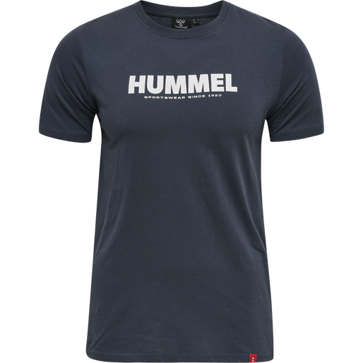 hmlLEGACY 2-PACK T-SHIRT, GREY MELANGE/BLUE NIGHTS, packshot