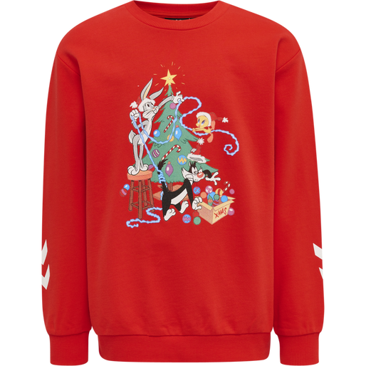 hmlBUGS BUNNY DOS SWEATSHIRT, FIERY RED, packshot