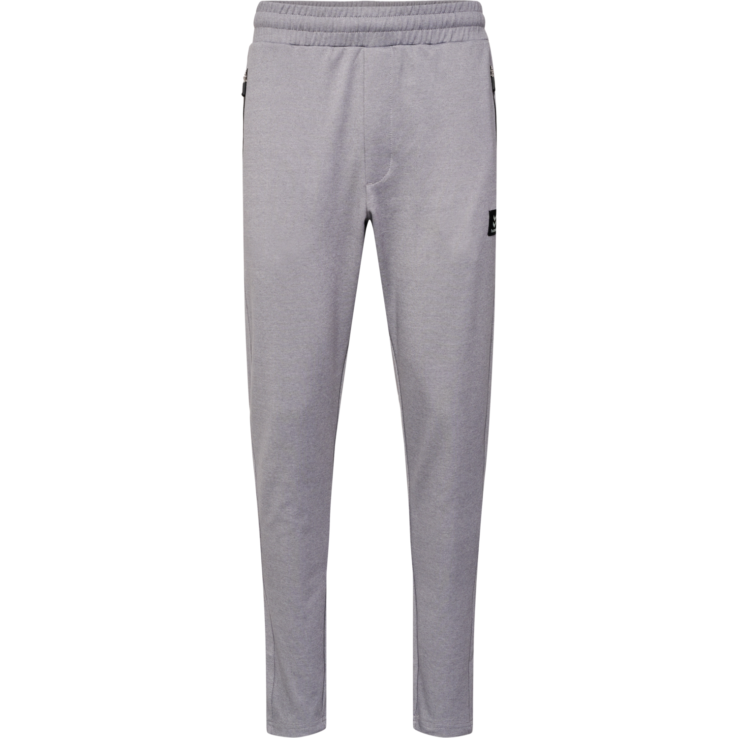 hmlMT INTERVAL TAPERED PANTS, GREY MELANGE, packshot
