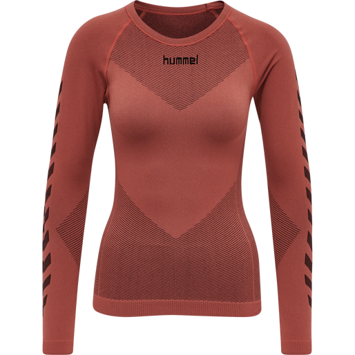 HUMMEL FIRST SEAMLESS JERSEY L/S W, MARSALA, packshot