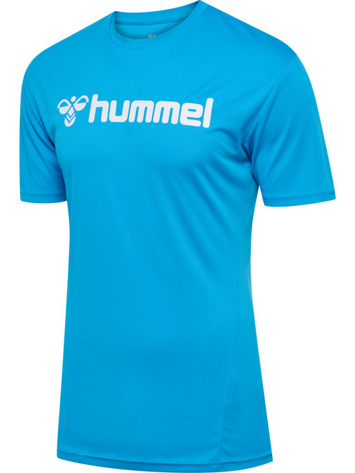 hmlLOGO JERSEY S/S, DIVA BLUE, packshot