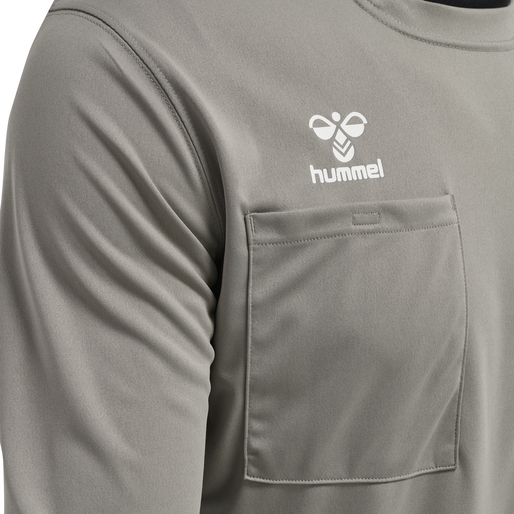 hmlREFEREE CHEVRON JERSEY L/S, STEEPLE GRAY, packshot