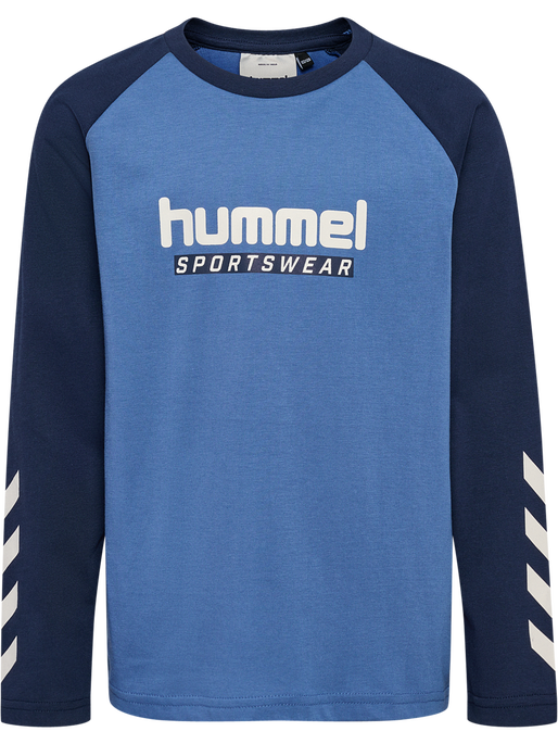hmlJR LOGO T-SHIRT L/S, DUTCH BLUE hmlJR LOGO T-SHIRT L/S, DUTCH BLUE, packshot